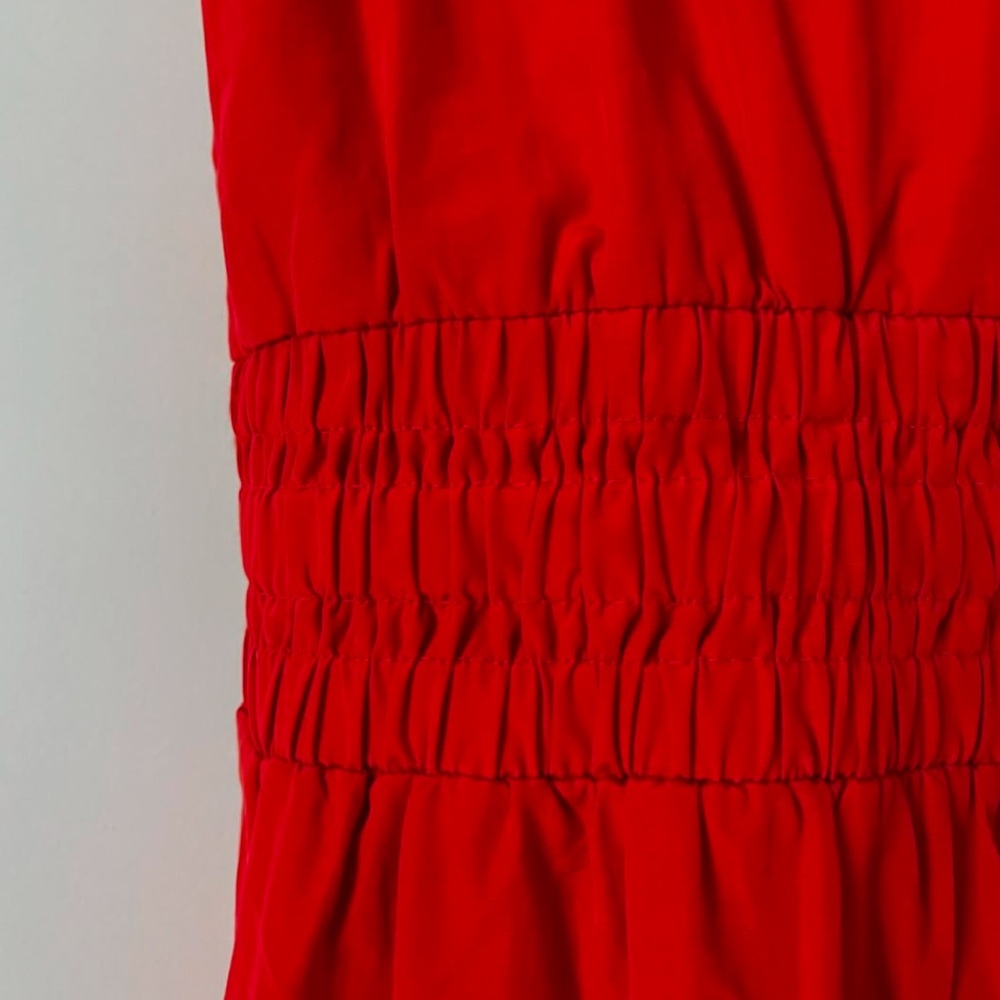 A New Day Tomato Red Sleeveless Criss Cross Back Dress Size Small - Picture 6 of 8